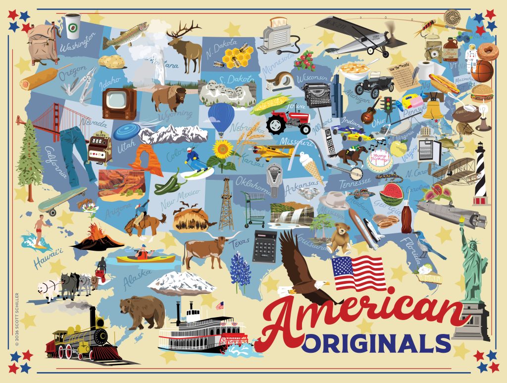The Inventions Map Maps by ScottAmerican Originals - Maps by Scott